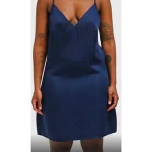 Ettitude Sateen Slip Dress Bamboo Ocean New Without Tags, Size S